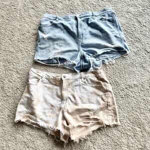 American Eagle aerie Distressed Denim Women Shorts XL